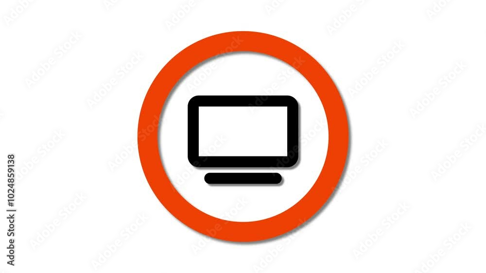 Monitor icon or desktop icon. PC or computer sign on white background. Monitor icon or desktop icon. PC or computer sign on white background.