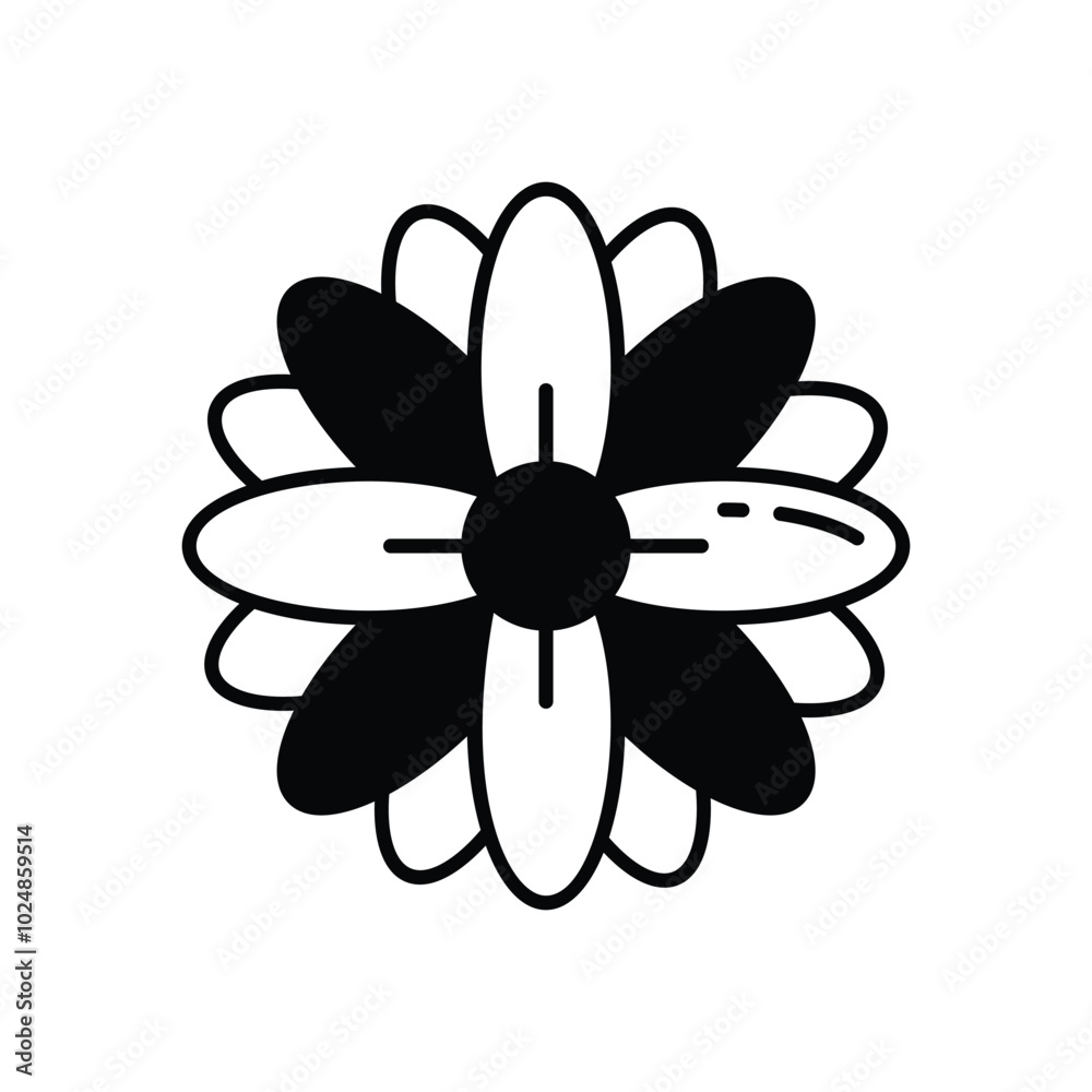 Chrysanthemum vector icons stock illustration