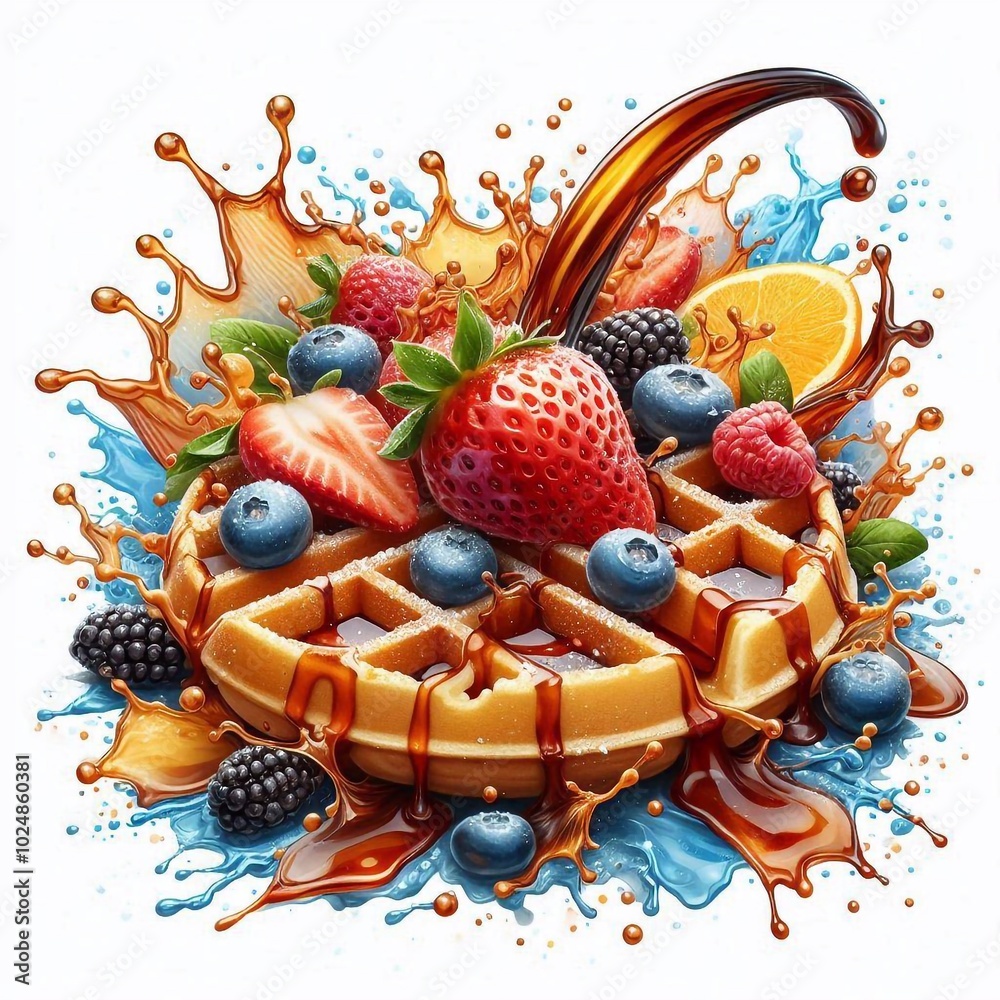 Eierwaffeln mit obst Eierwaffeln mit obst