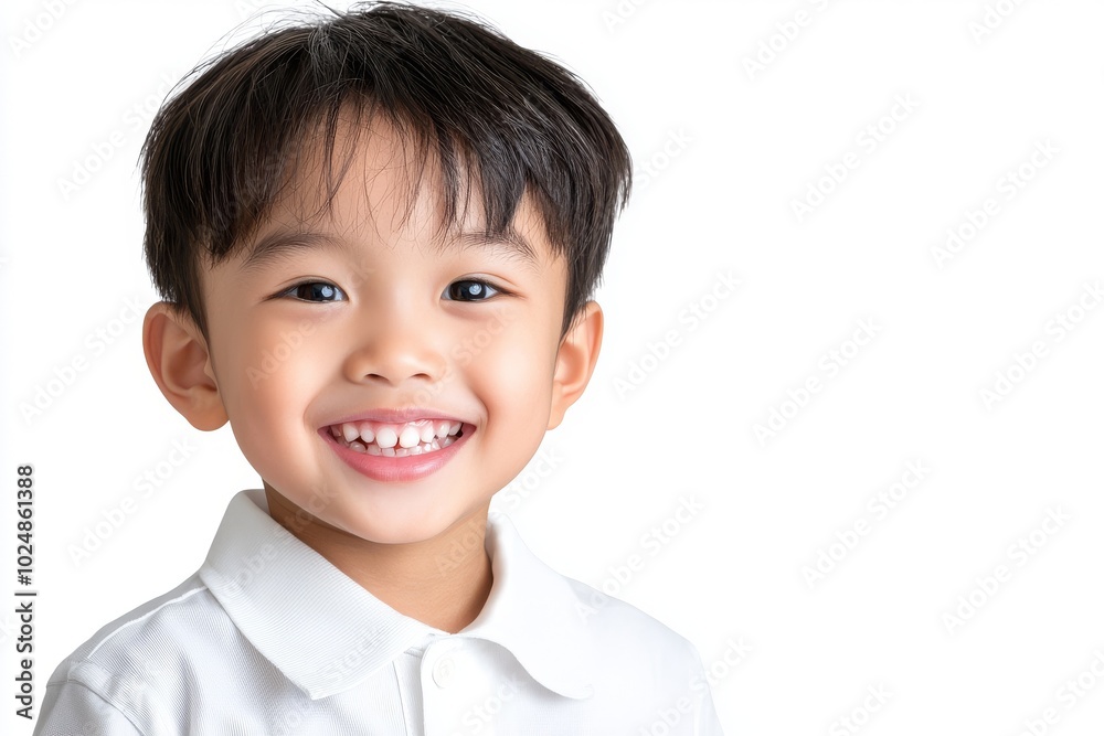 This Asian adorable toddler wearing a Thai student uniform is standing in a studio shot isolated on a white background, in a portrait of a little boy returning to school after a summer break. This Asian adorable toddler wearing a Thai student uniform is standing in a studio shot isolated on a white background, in a portrait of a little boy returning to school after a summer break.