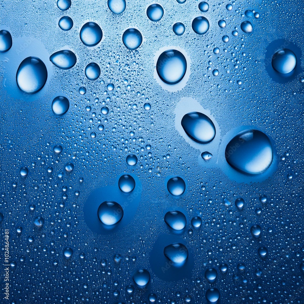 blue water drops background