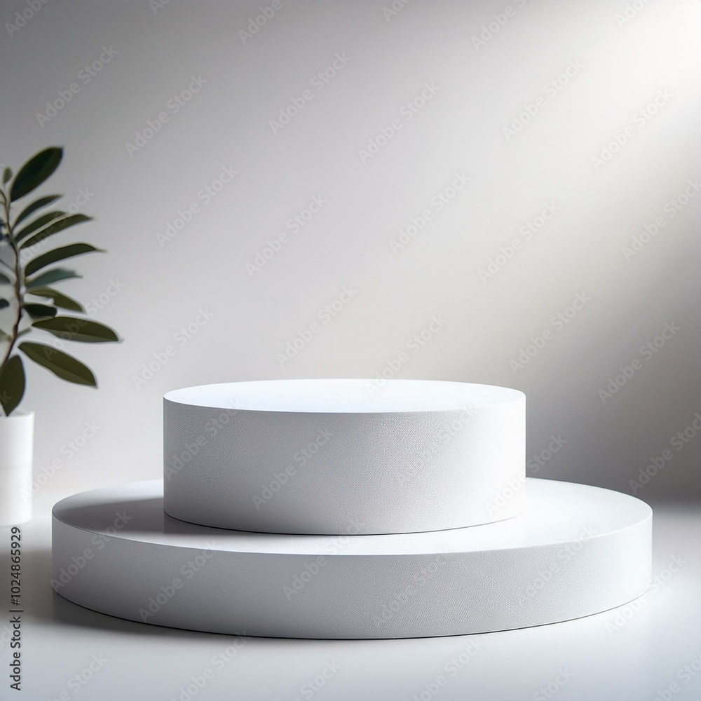 blank white podium platforms or pedestals with white background for product display blank white podium platforms or pedestals with white background for product display