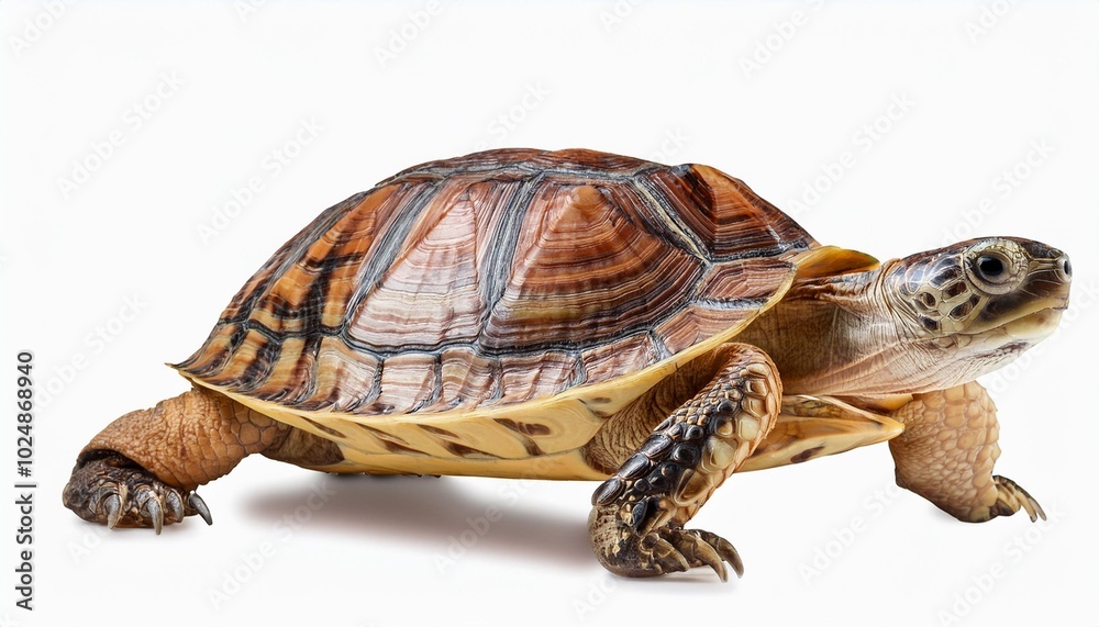 Fototapeta premium isolated turtle on a transparent background generative ai