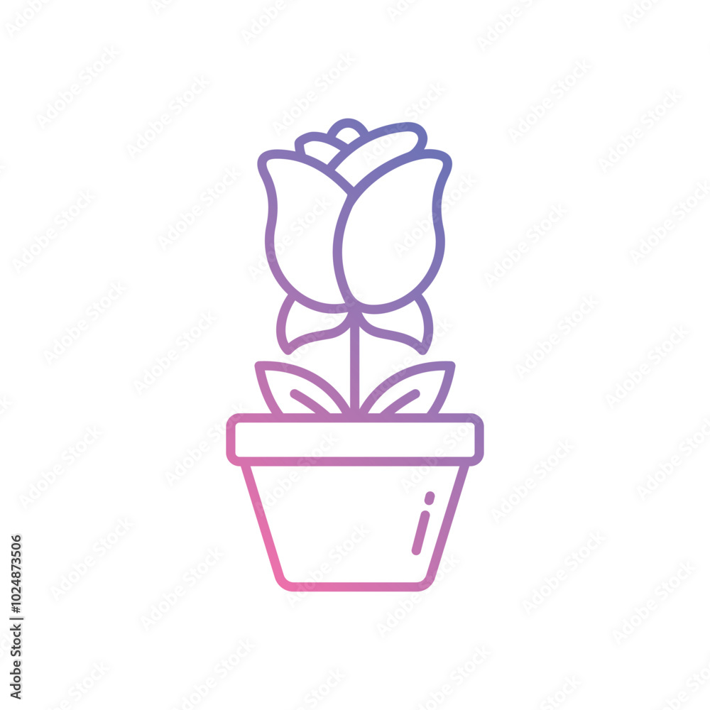Flower Pot vector icons stock illustration Flower Pot vector icons stock illustration