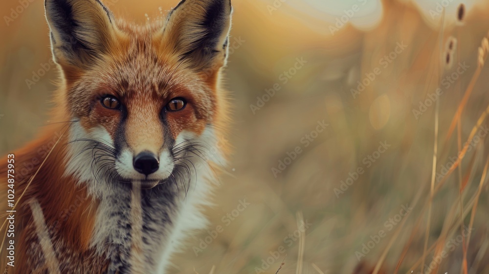 A Close-Up Portrait of a Red Fox A Close-Up Portrait of a Red Fox