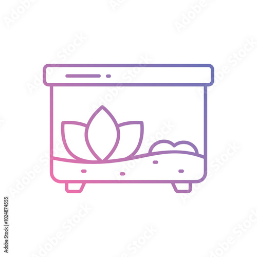 Terrarium vector icons stock illustration