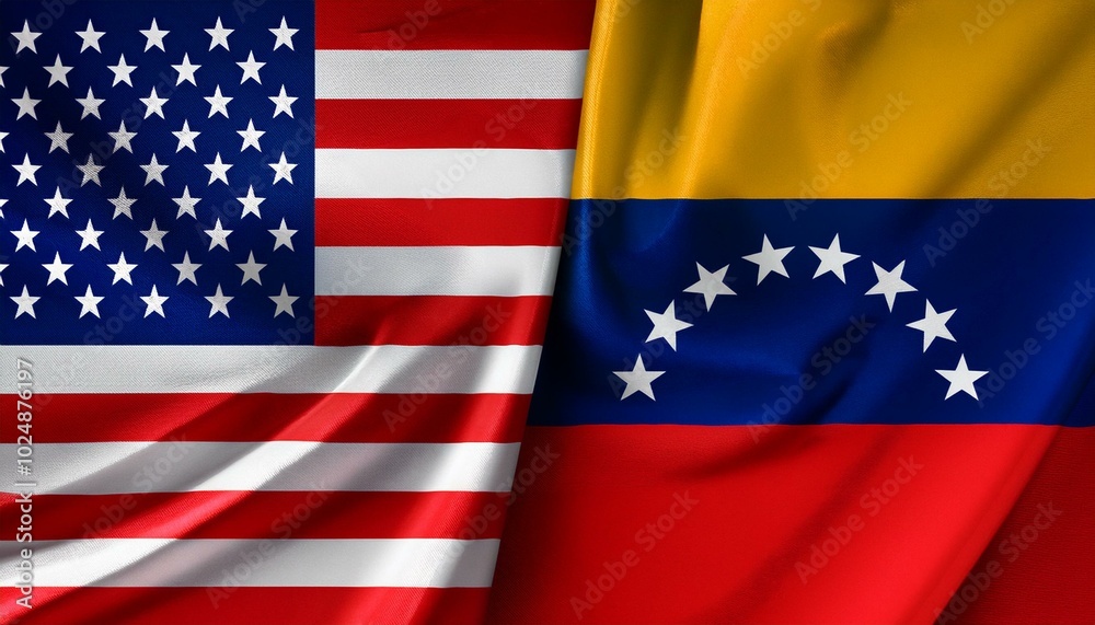 アメリカの国旗とベネズエラの国旗(America flag & Venezuela flag.)
アメリカの国旗とベネズエラの国旗(America flag & Venezuela flag.)