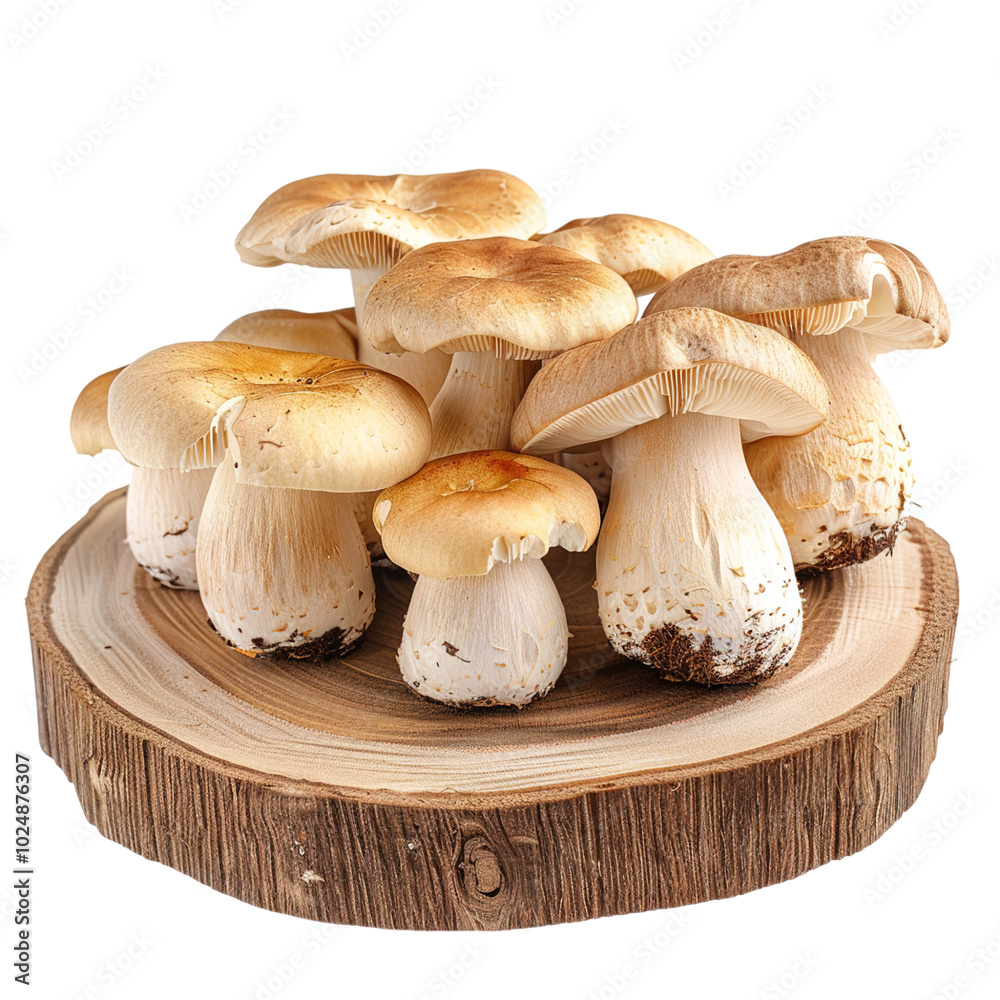 mushrooms on a white background