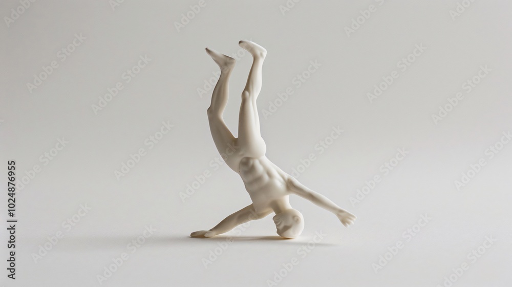Modern Sculpture of Human Figure in Dynamic Pose Modern Sculpture of Human Figure in Dynamic Pose