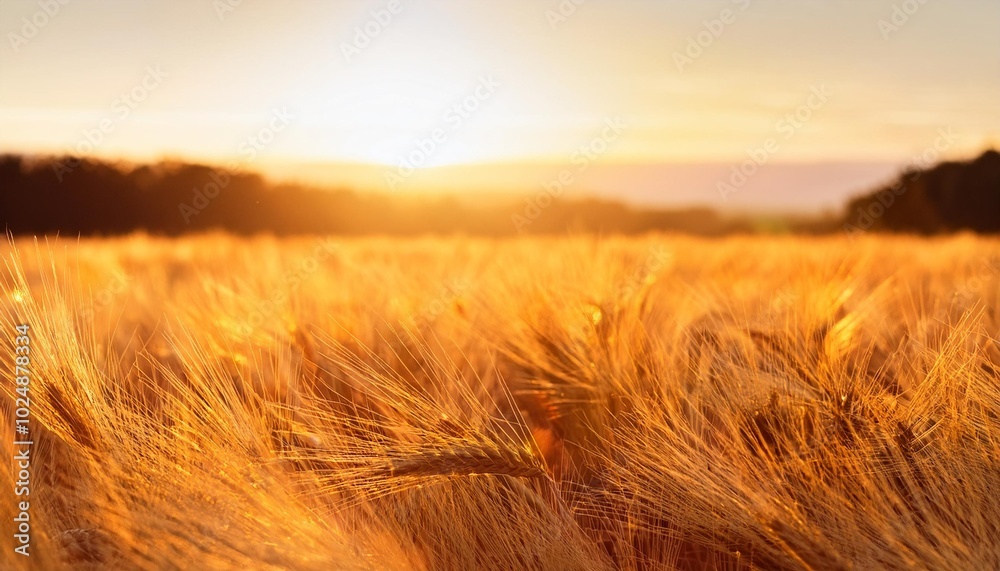 golden wheat field dancing in a sunset golden wheat field dancing in a sunset