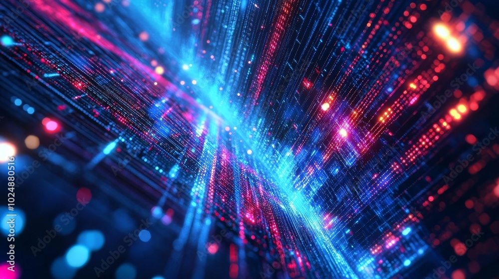 Digital data transfer concept with vibrant lights. Representing of network abilities , data transfer. Digital data transfer concept with vibrant lights. Representing of network abilities , data transfer.