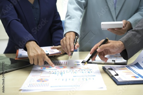 Wallpaper Mural Group of business people discussing work and agreeing to work together. Business people discussing projects in office using laptops. Business people shaking hands in conference room. Video. Torontodigital.ca