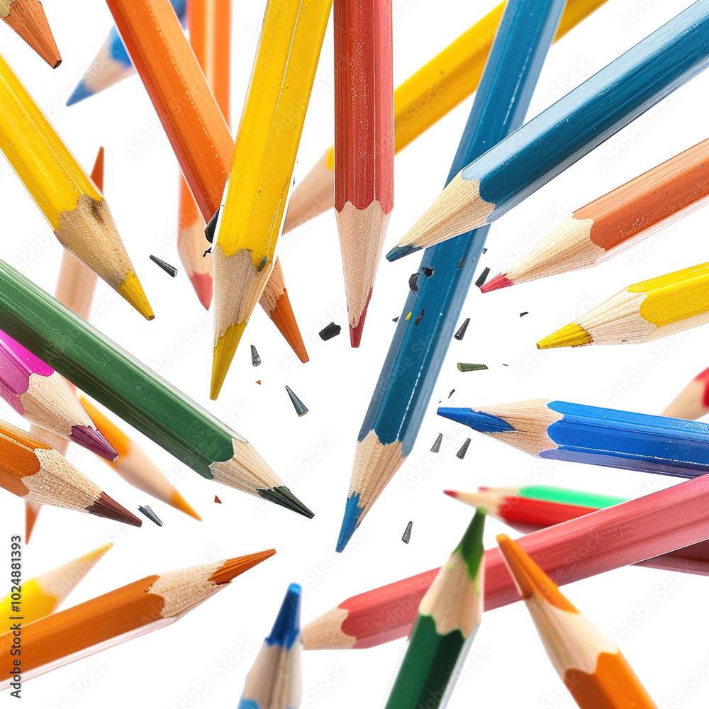 pencils isolated on white background pencils isolated on white background