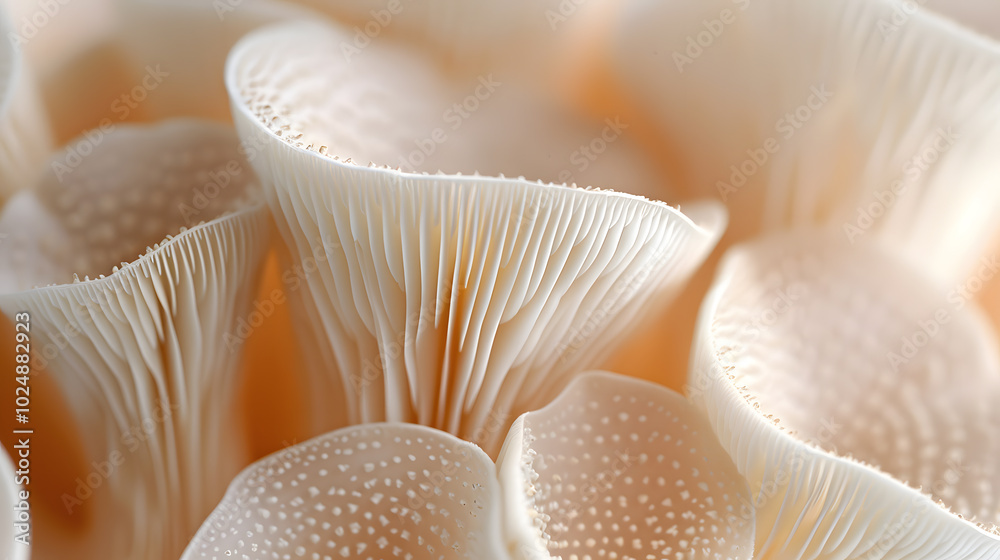 Close-Up of Mushroom Gills | Detailed View of Fungal Anatomy in Nature Close-Up of Mushroom Gills | Detailed View of Fungal Anatomy in Nature