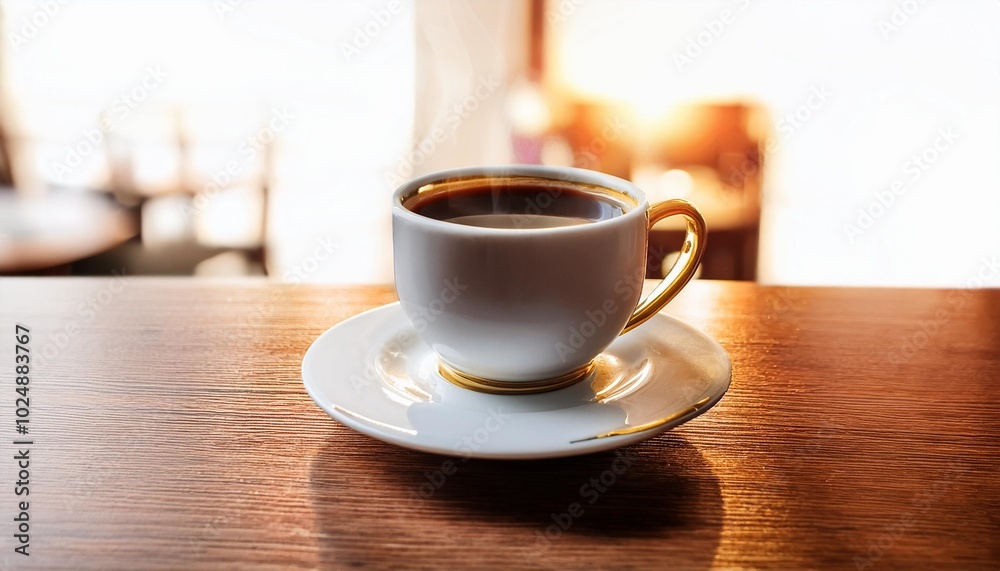cup of coffee on table cup of coffee on table
