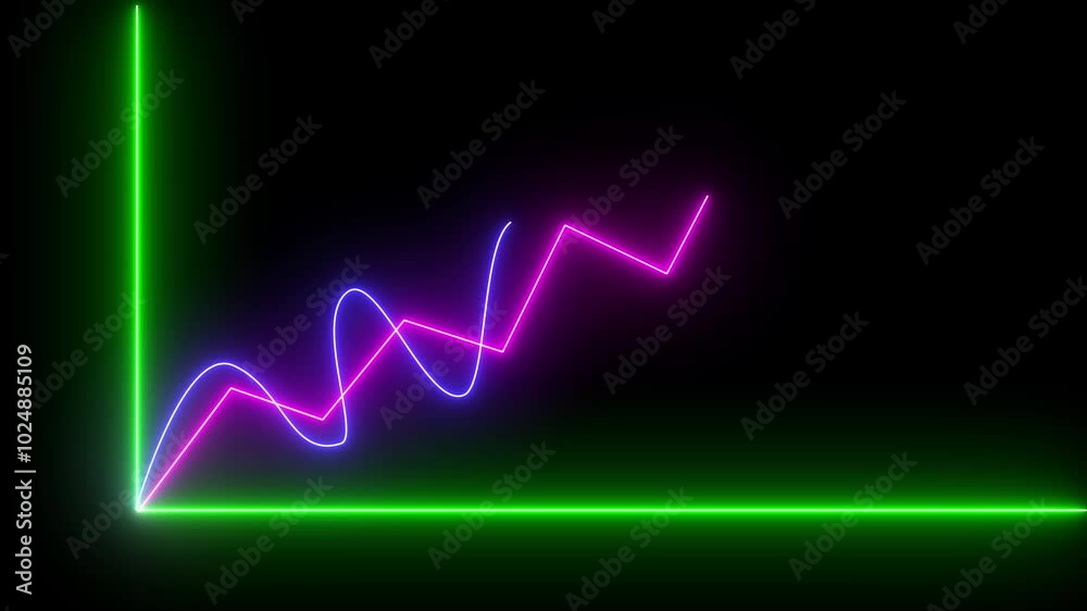Business graph icon animation on background. Business graph icon animation on background.
