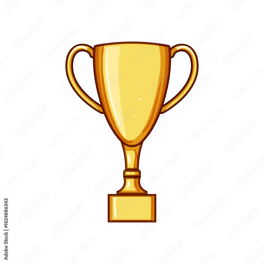 recognition gold trophy cartoon. excellence success, competition contest, triumph prestige recognition gold trophy sign. isolated symbol vector illustration recognition gold trophy cartoon. excellence success, competition contest, triumph prestige recognition gold trophy sign. isolated symbol vector illustration