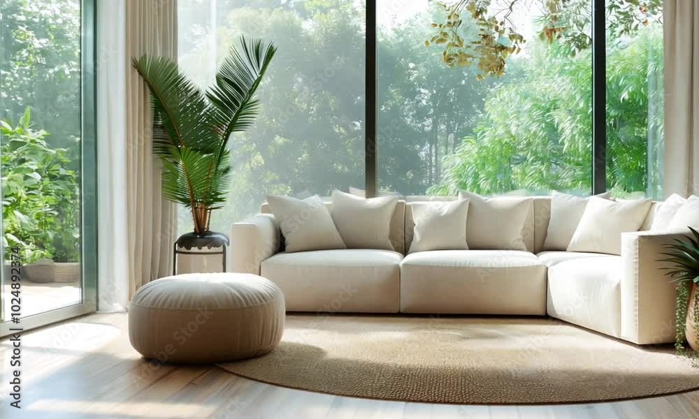modern living room with sofa