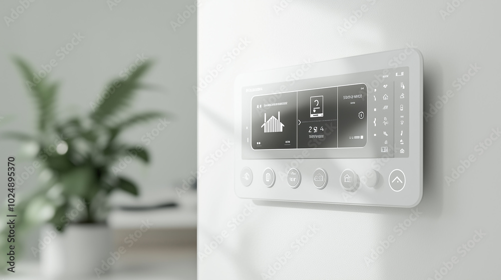 Futuristic Minimalist Smart Home Control Panel, generative ai Futuristic Minimalist Smart Home Control Panel, generative ai