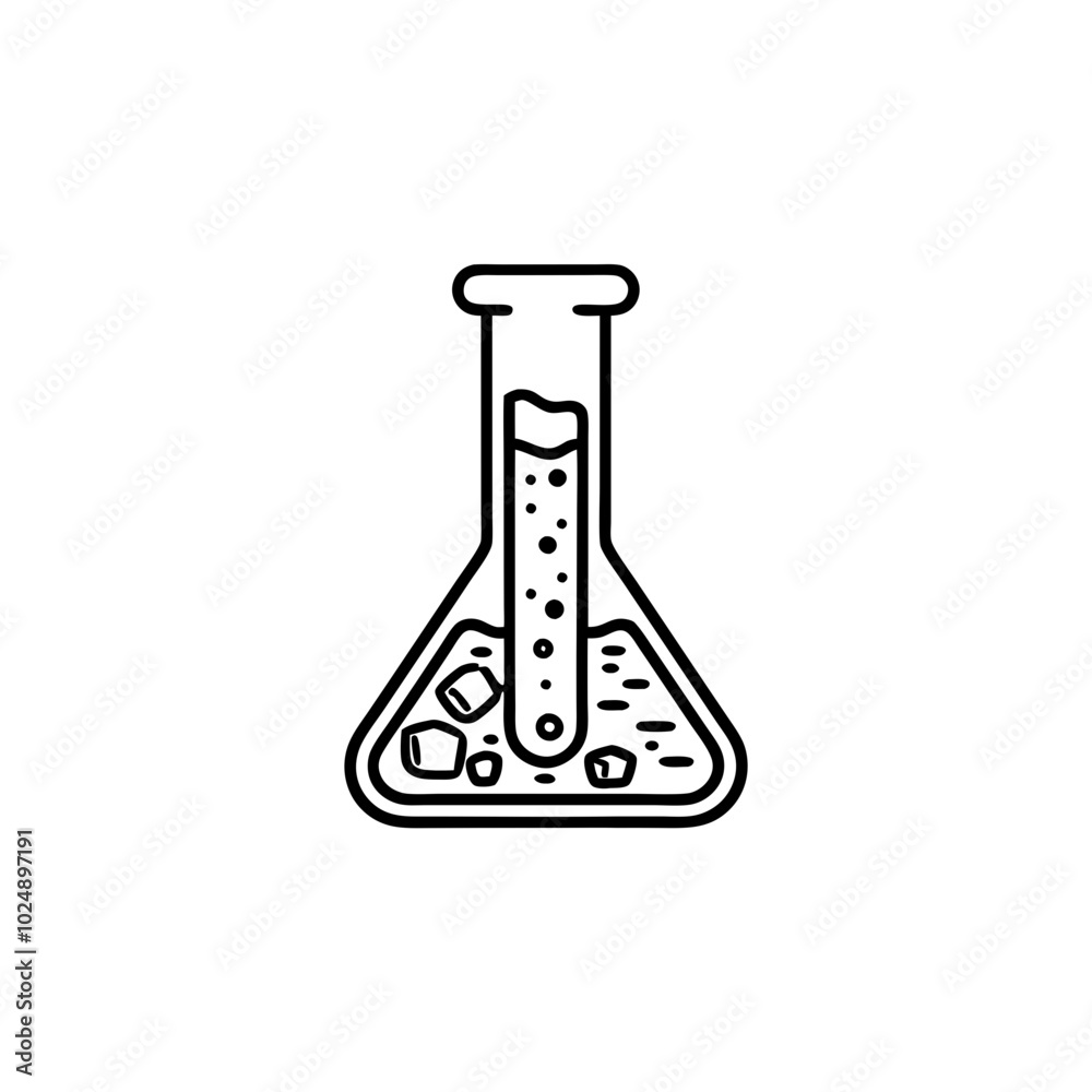 Laboratory Flask Chemistry Science Education Research Vector Drawing Laboratory Flask Chemistry Science Education Research Vector Drawing