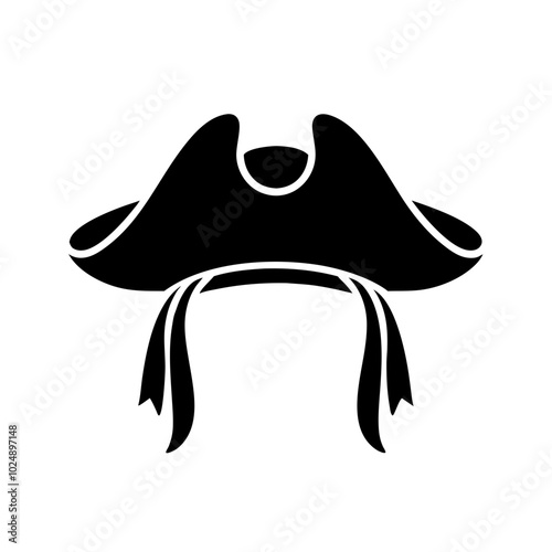  Pirate Hat Silhouette with Bandana for Nautical and Adventure Themes