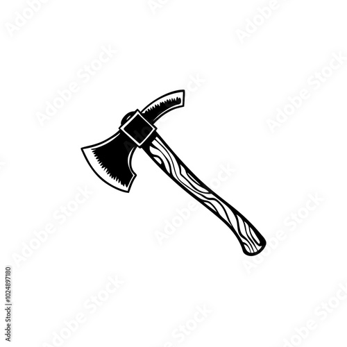  Vintage Hand-Drawn Tomahawk Axe Vector Illustration for Historical Graphics