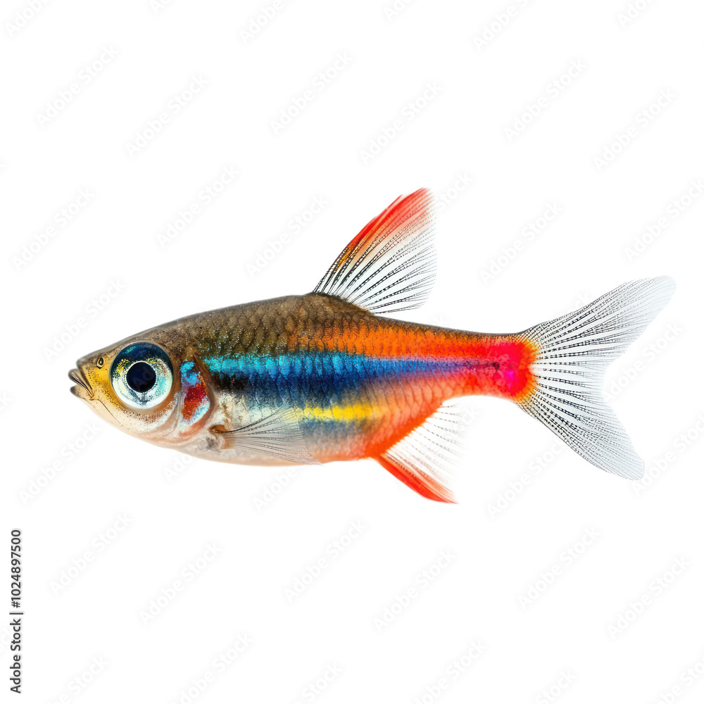 Rummy Nose Tetra showcasing its bright colors and distinctive nose pattern. isolated on transparency background Rummy Nose Tetra showcasing its bright colors and distinctive nose pattern. isolated on transparency background
