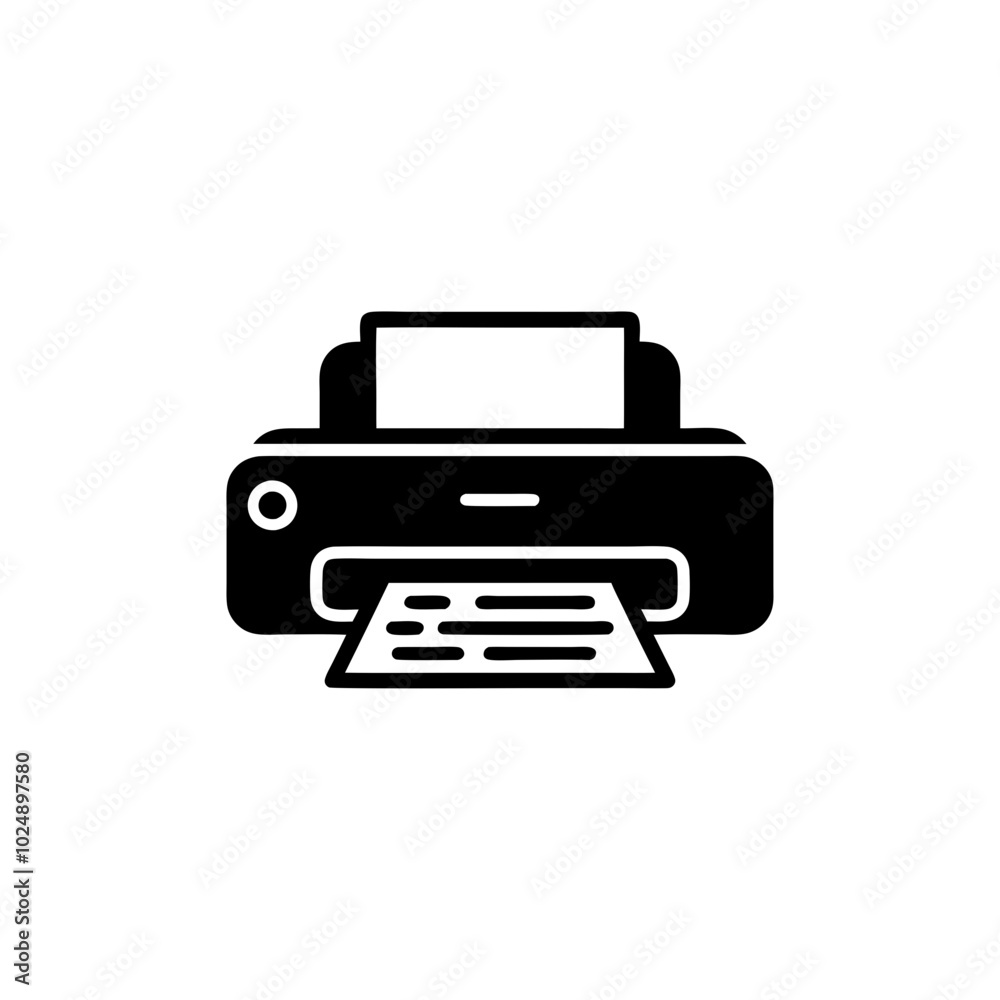  Printer Vector for Office Technology and Printing Services