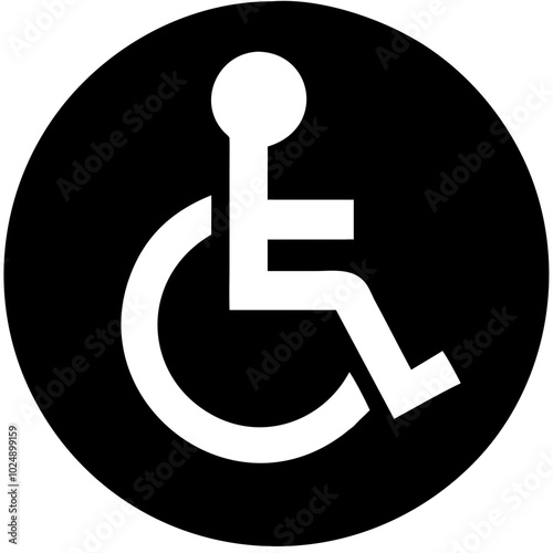  Accessible Wheelchair Symbol Vector Sign for Disability Parking and Facilities