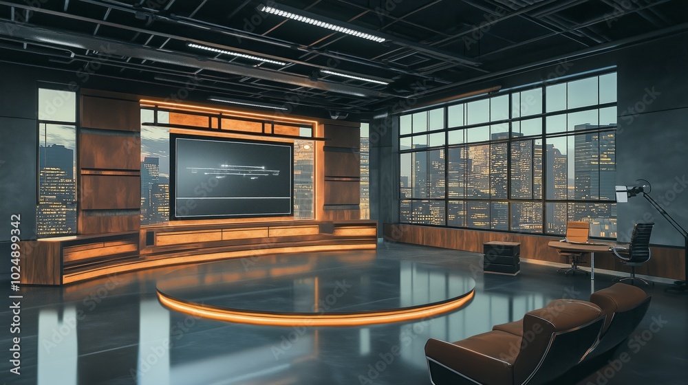 Computer Studio Background Real Office, virtual studio background with a movies concept. A custom 3D ...