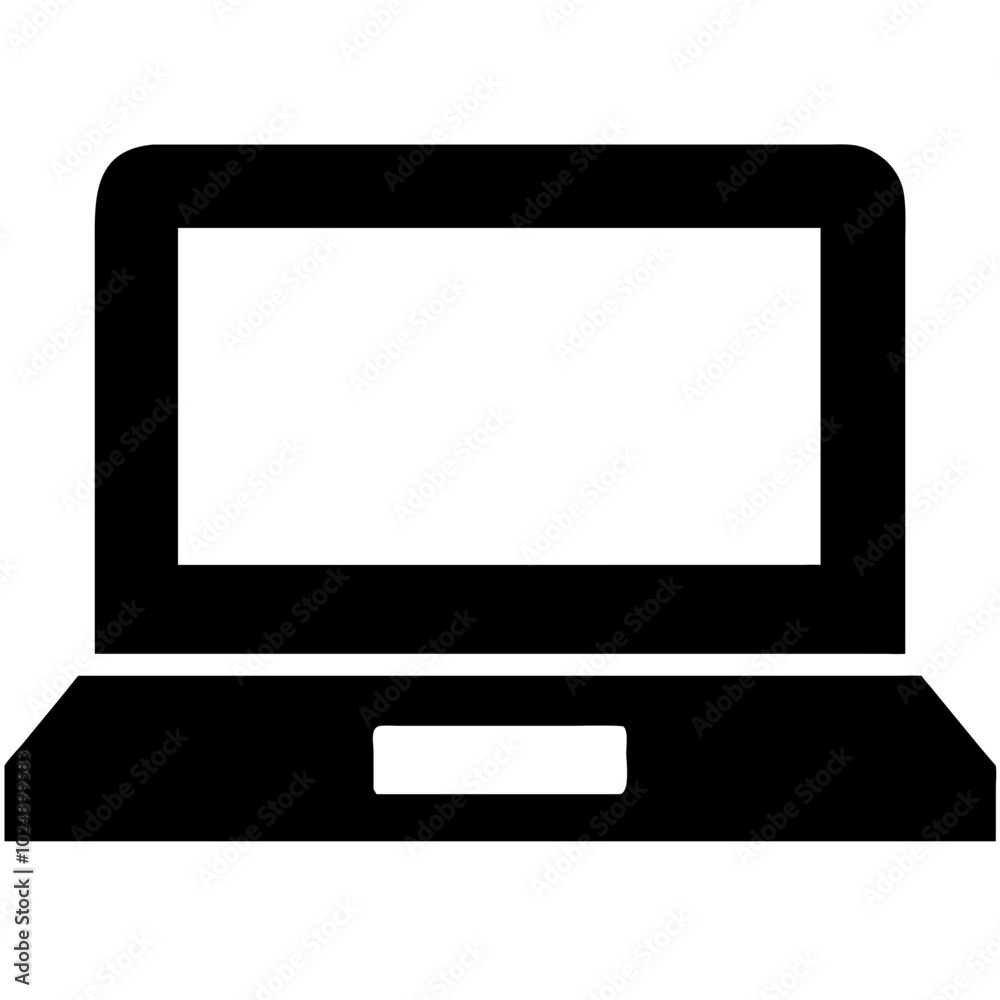 Black Laptop Simple Vector for Technology and Digital Design Projects Black Laptop Simple Vector for Technology and Digital Design Projects