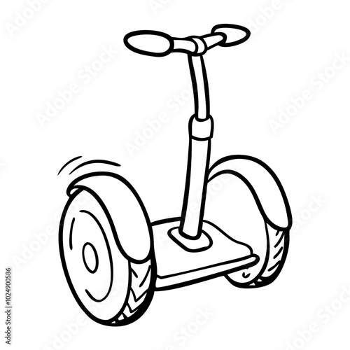  Electric Scooter Segway Vector Illustration Personal Transport Device