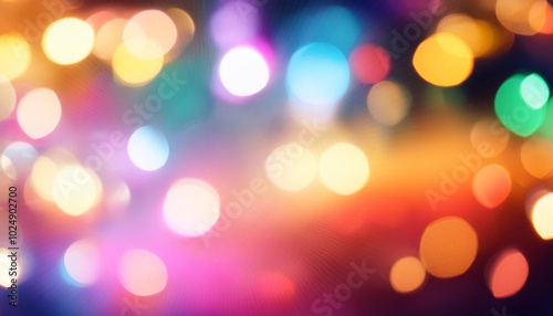 abstract colorful background with bokeh lights and rainbow color lens flare