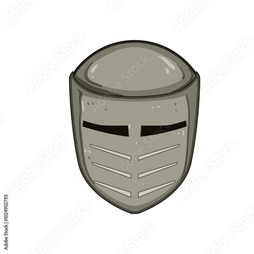 chivalry knight helmet cartoon. visor jousting, crusader steel, battle warrior chivalry knight helmet sign. isolated symbol vector illustration