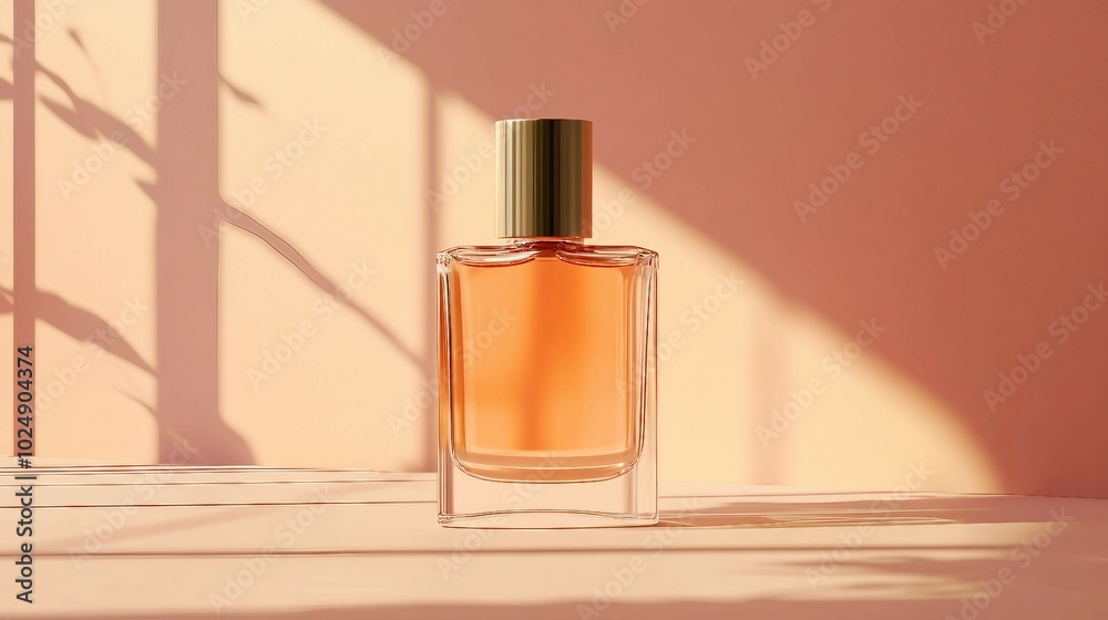 A Sophisticated Perfume Bottle Mockup for Showcasing Your Fragrance Product in a Luxurious Cosmetic Promotional Campaign A Sophisticated Perfume Bottle Mockup for Showcasing Your Fragrance Product in a Luxurious Cosmetic Promotional Campaign
