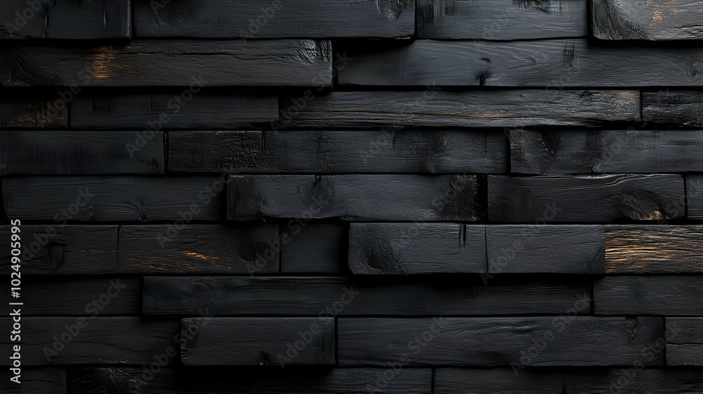 Black Wooden Plank Wall Background Illustration Black Wooden Plank Wall Background Illustration