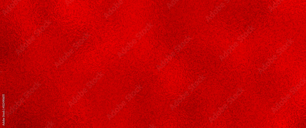 Fototapeta premium Red glass texture vector background for flyer, cards, poster, cover design. Christmas backdrop. Blurred stained glass window. Happy New Year! Red glass textured illustration for design. Holiday.
