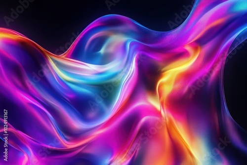 Vibrant and Colorful Abstract Flowing Shapes