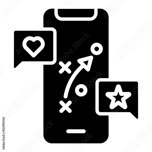 Social Media Plan Glyph Icon