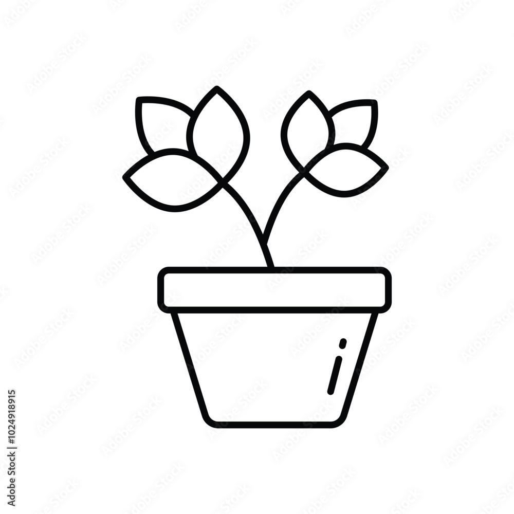 Potted Plant vector icons stock illustration Potted Plant vector icons stock illustration