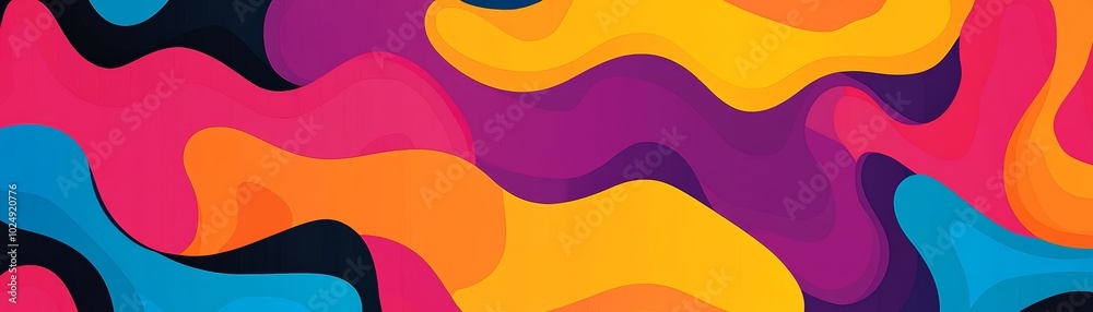 Fototapeta premium Abstract Colorful Shapes Pattern Background