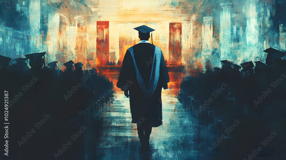 graduation ceremony university college graduate inspiring emotional cap gown crowded background achievement celebration pride accomplishment hope future education students success celebrate job search graduation ceremony university college graduate inspiring emotional cap gown crowded background achievement celebration pride accomplishment hope future education students success celebrate job search
