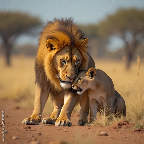 Wallpaper Mural El león africano: protector de la sabana Torontodigital.ca