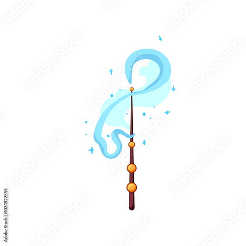 enchantment magic stick cartoon. spell sorcery, charm mystic, power wizardry enchantment magic stick sign. isolated symbol vector illustration