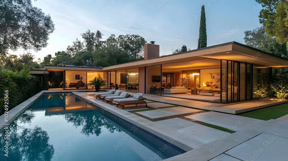 Fototapeta premium swimming pool at night