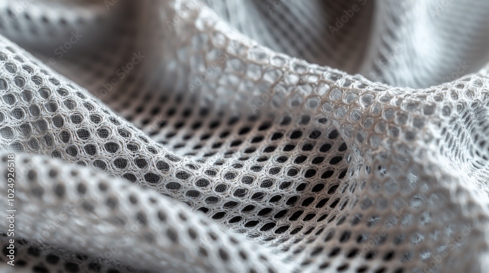 Obraz premium New technology material, breathable fabric cross section macro close-up