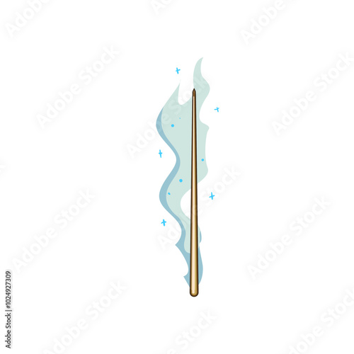 wizardry magic stick cartoon. alchemy incantation, conjure supernatural, talisman hex wizardry magic stick sign. isolated symbol vector illustration
