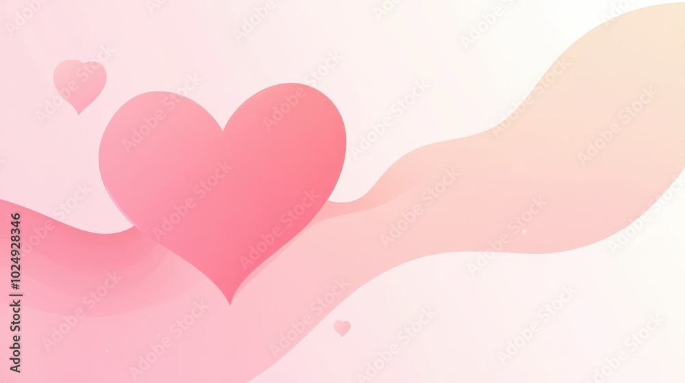 Romantic Love Heart Background in Soft Pastel Colors Romantic Love Heart Background in Soft Pastel Colors