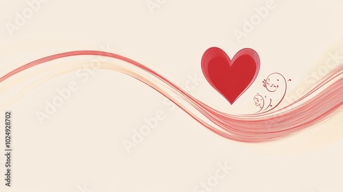 Love's Gentle Embrace: A Heartfelt Illustration