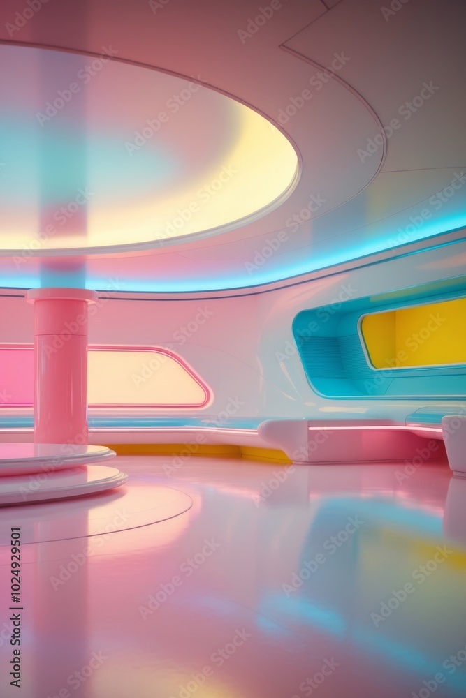 Obraz premium Retro-futurism with Ethereal light.